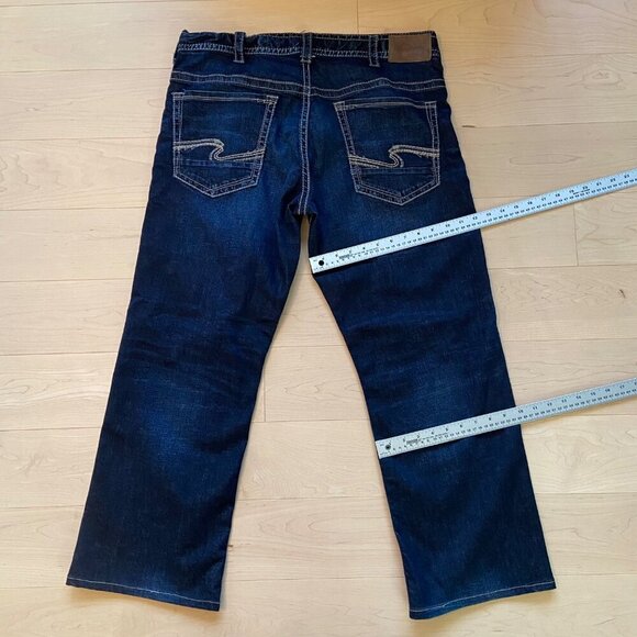 Silver Jeans Co. Men Gordie loose fit Relaxed Fit Dark Wash 36 straight leg - Picture 10 of 12